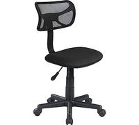 BAKAJI Chaise pivotante de Bureau réglable en Hauteur Fauteuil avec roulettes Bureau Chambre d'enfant, Dossier Ergonomique Assise rembourrée (Noir)