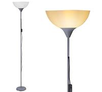 BAKAJI - Lampadaire au design moderne en métal, avec abat-jour E27 max 40W, hauteur 180 cm, pour maison salon chambre à coucher (abat-jour cône)