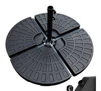 BAKAJI Lot de 4 Supports de Poids pour Parasol en Plastique résistant aux intempéries pour l'extérieur à remplir avec du Sable ou de l'eau de Base, adaptés pour parasols avec Base en Croix