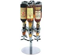 Bakaji Porte-bouteilles, doseur de table pour bières et alcools, 6 places, structure en aluminium, base ronde, pour bar