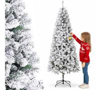 Bakaji Sapin de Noël pin enneigé Super épais Base en Fer Pliable, très Haute qualité, Effet réaliste avec Neige Branches Ouverture à Parapluie (150 cm)