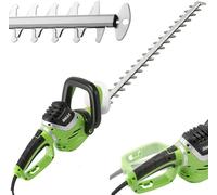BAKAJI Tagliasiepi Elettrico Potenza 710 Watt Lama 69 cm Sega Elettrica Taglia Siepi Tagliabordi Decespugliatore Giardino Lame in Acciaio e Manico Ergonomico Girevole a 180 Gradi