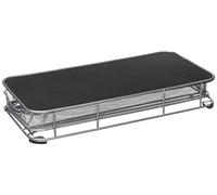 Bakaji Tiroir amovible et de rangement pour capsules et dosettes de café Nespresso, Nescafé, Lavazza, en métal, structure argentée, dessus noir