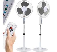 Bakaji Ventilateur colonne Puissance 50 W Diamètre poteaux 40 cm 3 vitesses sélectionnables Fonction minuteur Hauteur réglable Oscillation horizontale et télécommande pour contrôle à distance