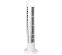 BAKAJI - Ventilateur tour oscillant, 3 vitesses et 3 modes d'oscillation, silencieux, puissance 45 W, hauteur 78 cm, design élégant, blanc, longueur câble 1,50 m