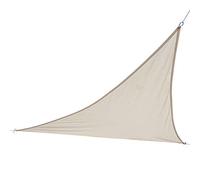 BAKAJI Voile d'ombrage en Tissu résistant, Protection UV 90% pour Ombre Jardin, terrasse avec Crochet connecteurs en D, Couleur Beige, Corde Incluse (3,6 x 3,6 mètres)