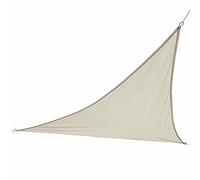 BAKAJI Voile d'ombrage en Tissu résistant, Protection UV 90% pour Ombre Jardin, terrasse avec Crochet connecteurs en D, Couleur Beige, Corde Incluse (3 x 3 mètres)