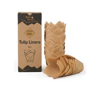 Bake Choice Caissette Muffins Papier Tulipe Mini,200 Pièces,Diamètre du Fond 3 CM,Papier Parchemin Européen,Non Blanchi & Résistant à Graisse,Pour Noël/Saint-Valentin,Naturel,Mini Taille