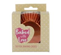 Baked With Love Lot de 50 moules à cupcakes en aluminium résistant à la graisse Or rose