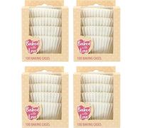 Baked with Love Lot de 600 caissettes en papier sulfurisé pour muffins et cupcakes Blanc 50 mm
