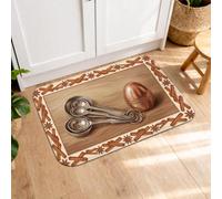 Baked with Love - Tapis de cuisine doux à motif rustique vintage, confortable, rembourré et lavable pour cuisine, évier, buanderie, salle de bain, 40,6 x 61 cm