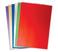 Baker Ross AC374 Papier Cartonné Métallisé - Lot de 20, Cartes Métallisées et Colorées pour le Scrapbooking, Activités et Loisirs Enfants