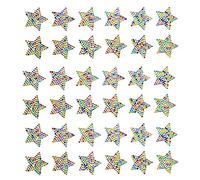 Baker Ross AT217 Lot de 12 Autocollants en Forme d'Étoile Arc-en-Ciel, Coloris Assortis