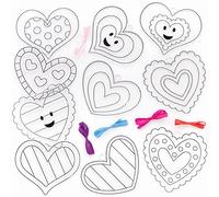 Baker Ross Attrape Soleil en forme de Cœur - Lot de 10, Kits d'Attrape Soleil Enfants pour la Saint Valentin (FC476)