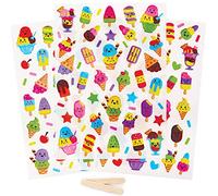 Baker Ross Autocollant de Transfert Enfant motif Crème Glacée - Lot de 150, Loisirs Créatifs pour les Enfants (FC880)