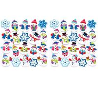 Baker Ross Autocollants Bonhomme de Neige en Mousse (120) - Matériels créatifs pour Enfants et Adultes (Lot de 2)