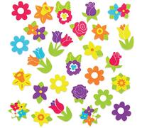 Baker Ross Autocollants de fleurs printanières en mousse (Paquet de 120) -Loisirs créatifs pour enfants, AT638