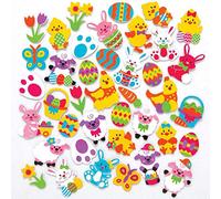 Baker Ross Autocollants de Pâques en Mousse - Lot de 200, Fournitures Artistiques pour Enfants (AX774)