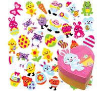 Baker Ross Autocollants en Mousse de Pâques - Lot de 120, Fournitures Artistiques pour Enfants (AT462)