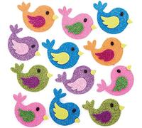 Baker Ross Autocollants Paillettes motif Oiseaux - Lot de 100, Autocollants pour Enfants (FC716)