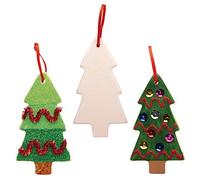 Baker Ross AW986 Sapin de Noel en Céramique - Lot de 5, Faites Vos Propres Décorations de Noël en Céramique, Idéal pour Les Activités de Noël pour Les Enfants