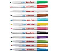 Baker Ross AX112 Lot de 12 stylos décoratifs multi-usages pour kit de peinture pour enfants et projets d'artisanat