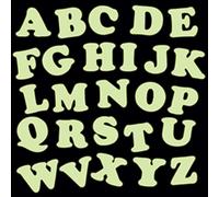 Baker Ross AX183 Autocollants Phosphorescent De L’Alphabet - Pack De 300, Autocollants Pour Enfants, Idéal Pour Les Projets D'Art Et D'Artisanat De Noël