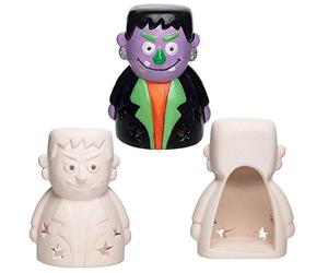 Baker Ross AX238 Bougeoirs en Céramique À Thème d'halloween - Lot De 3, Décorer Et Exposer pour Les Décorations d'halloween, Projet Idéal pour Les Arts Et L'Artisanat pour Enfants