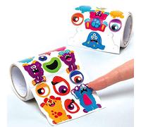 Baker Ross AX252 Autocollants De Monstre - Pack De 600, Autocollants Pour Enfants, Idéal Pour Les Projets D'Art Et D'Artisanat De Noël, Idéal Pour La Fabrication De Cartes Et Le Scrapbooking.