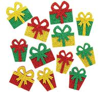 Baker Ross AX310 Autocollants De Cadeaux De Noël Pailleté - Pack De 96, Autocollants Pour Enfants, Idéal Pour Les Projets D'Art Et D'Artisanat De Noël