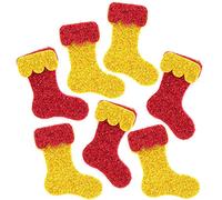Baker Ross AX311 Autocollants De Bas De Noël Pailleté - Pack De 100, Autocollants Pour Enfants, Idéal Pour Les Projets D'Art Et D'Artisanat De Noël