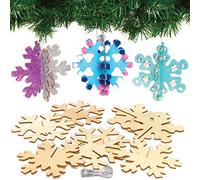Baker Ross AX403 Kits En Bois De Flocon De Neige En 3D - Lot De 6, Décorations De Noël À Faire Et À Exposer Pour Les Enfants, Projet Idéal Pour Les Arts Et L'Artisanat Pour Enfants.