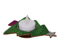 Baker Ross AX429 Bougeoirs En Céramique D’Arbre De Noël - Lot De 4, Décorer Et Exposer Pour Les Décorations De Noël, Projet Idéal Pour Les Arts Et L'Artisanat Pour Enfants