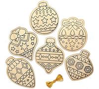 Baker Ross AX527 Décoration De Boules De Noël Bricolage pour Enfants - Paquet De 12, Boules pour Enfants Idéales pour L'École, Les Groupes D'Artisanat, L'École du Dimanche, L'Artisanat À Domicile