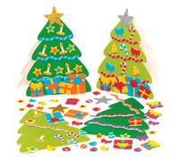 Baker Ross AX594 Kits De Cartes À Mélanger Et À Assortir Pour Arbres De Noël - Lot De 6, Personnalisez Vos Propres Cartes De Fête, Objets D'Art Et Artisanat Pour Enfants