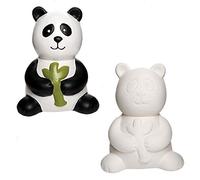 Baker Ross AX848 Tirelires en Forme de Panda - Paquet de 2, Concevez Votre Propre Projet d'arts et d'artisanat en céramique pour Les Enfants