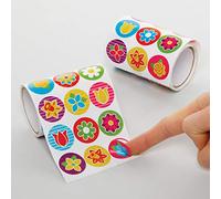 Baker Ross AX869 Autocollants florales - Paquet de 600, autocollants pour enfants, idéal pour les projets d'art et d'artisanat de printemps, idéal pour la fabrication de cartes et le scrapbooking