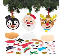 Baker Ross Boule Sapin Personnages Noel - Lot de 8, Decorations de Noel pour Sapin (FX383)