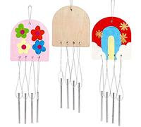 Baker Ross Carillons à Vent en Bois - Paquet de 4, Kits de carillons musicaux pour Les projets d'arts et d'artisanat pour Enfants