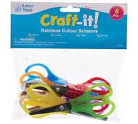 Baker Ross Ciseaux Enfant Creatif Multicouleur - Lot de 8, Loisirs Créatifs pour Enfants (FC938)