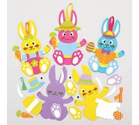 Baker Ross Décoration Lapin de Paques à Assortir - Lot de 8, Activité Creative Enfant (AX767)