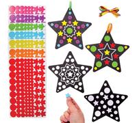 Baker Ross Décorations à Gommettes motif Etoile - Lot de 12, Autocollants Enfants (FX262)