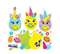 Baker Ross Décorations en Mousse motif Oeufs de Pâques et Licornes - Lot de 8, Activités Manuelles pour Enfants (AT631)