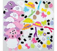 Baker Ross Décorations motif Agneau de Pâques - Lot de 8, Décorations de Pâques à Réaliser par les Enfants (FC486)