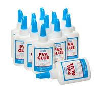 Baker Ross EV705 Mini colle PVA lavable 60 ml - Lot de 12, flacons de colle précis et lavables pour les loisirs créatifs