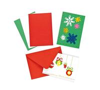 Baker Ross EX4957 Cartes de Vœux Festives - Lot de 12, Faites vos Propres Cartes de Voeux, Cartes de Noël pour les Enfants, Activites et Loisirs Creatifs Enfants