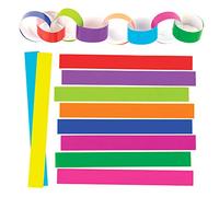Baker Ross EX634 Guirlandes de Papier Coloré - Lot de 300, Bandes de Papier Coloré pour Enfants, Idéal pour les Décorations de Noël, Loisirs Créatifs Enfants