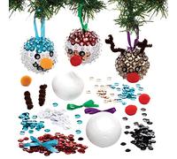 Baker Ross FC101 Boule de Noel pour Enfants a Sequins - Lot de 4, Decoration de Noel pour Sapin, Noel Enfant, Loisirs Creatifs Enfants