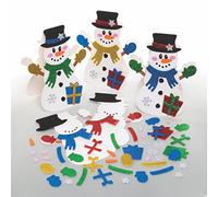 Baker Ross FC123 Cartes de Vœux Enfants motif Bonhomme de Neige - Lot de 6, Carte de Vœux, Noel Enfant, Loisirs Creatifs pour les Enfants