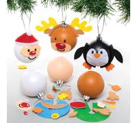Baker Ross FC176 Boule de Noel pour Enfants - Lot de 6, Decoration de Noel pour Sapin, Noel Enfant, Loisirs Creatifs Enfants